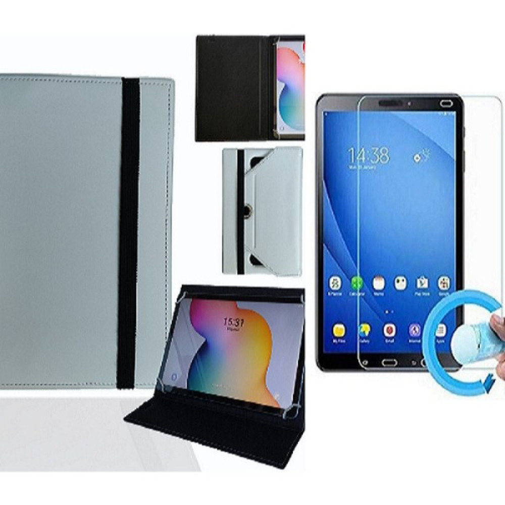 Hometech Quad Tab 7i - 7" Tablet Uyumlu Standlı Tablet Kılıfı + Nano Ekran Koruyucu - Beyaz Oto Boyaları Fiyatı