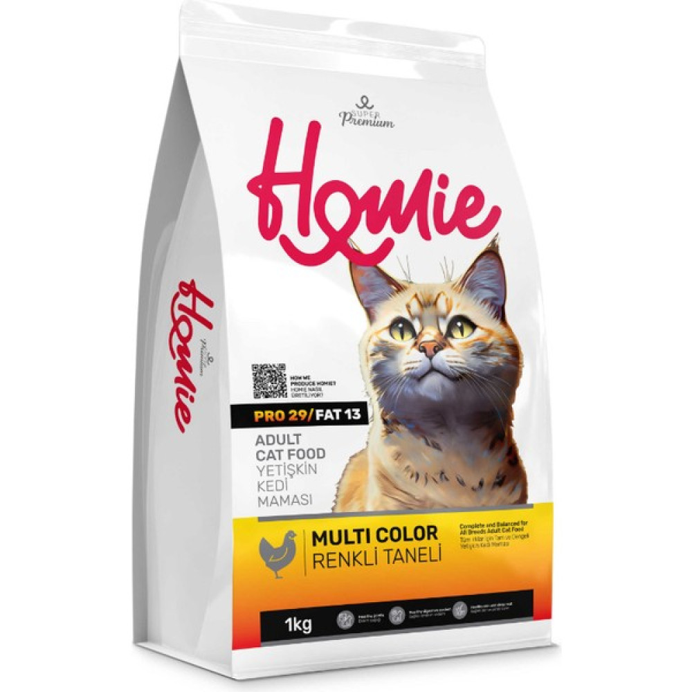 Homie Renkli Taneli Yetişkin Kedi Maması 1 kg Evcil Hayvan Ürünleri Fiyatı