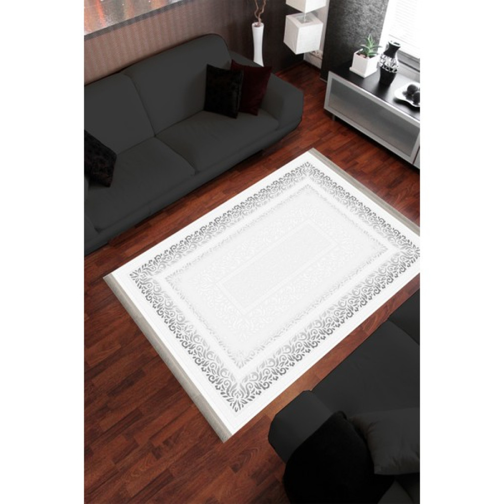 Homier Collection Homier Punto Yıkanabilir Kaymaz Toz Tutmaz Taban Halı Ve Yolluk H-Ks-3080a - 40 x 60 cm - Gri Salon Halısı Fiyatı