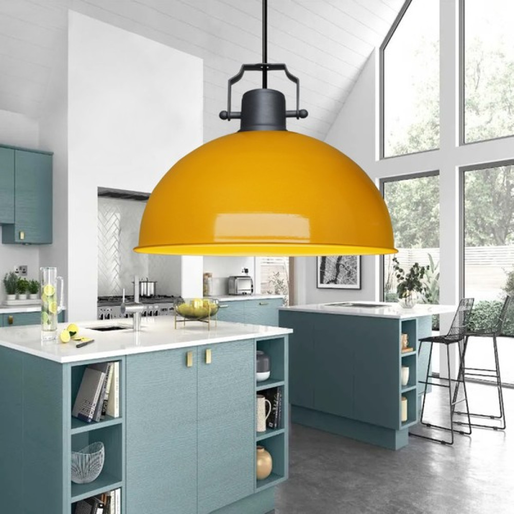 Homing Swiss Retro Sarı Metal Sarkıt Cafe Restoran Mutfak Salon AYD-3584 - Hardal Sarkıt Fiyatı