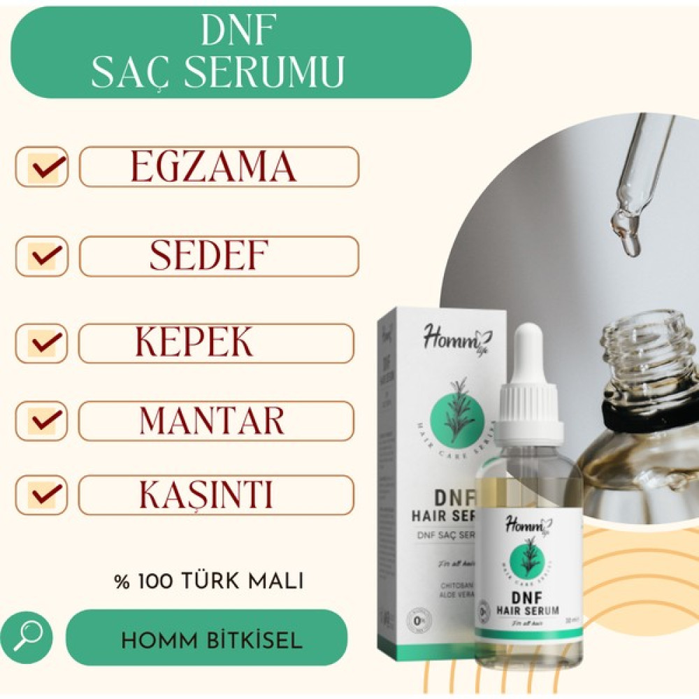 Homm Bitkisel Homm Lıfe Dnf Saç Serumu 30 ml Saç Bakım Maskeleri & Serumlar & Spreyler Fiyatı