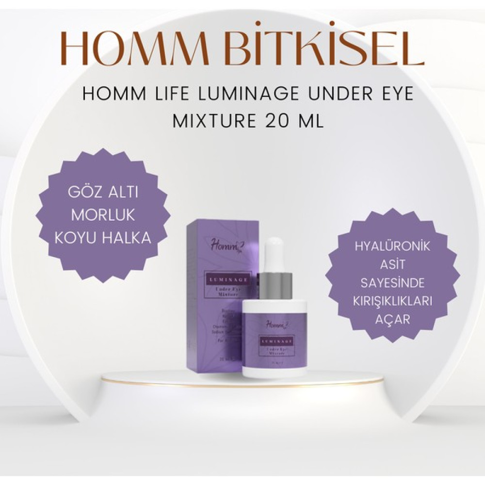 Homm Bitkisel Homm Lıfe Lumınage Under Eye Mıxture 20 ml Leke Kremi Fiyatı
