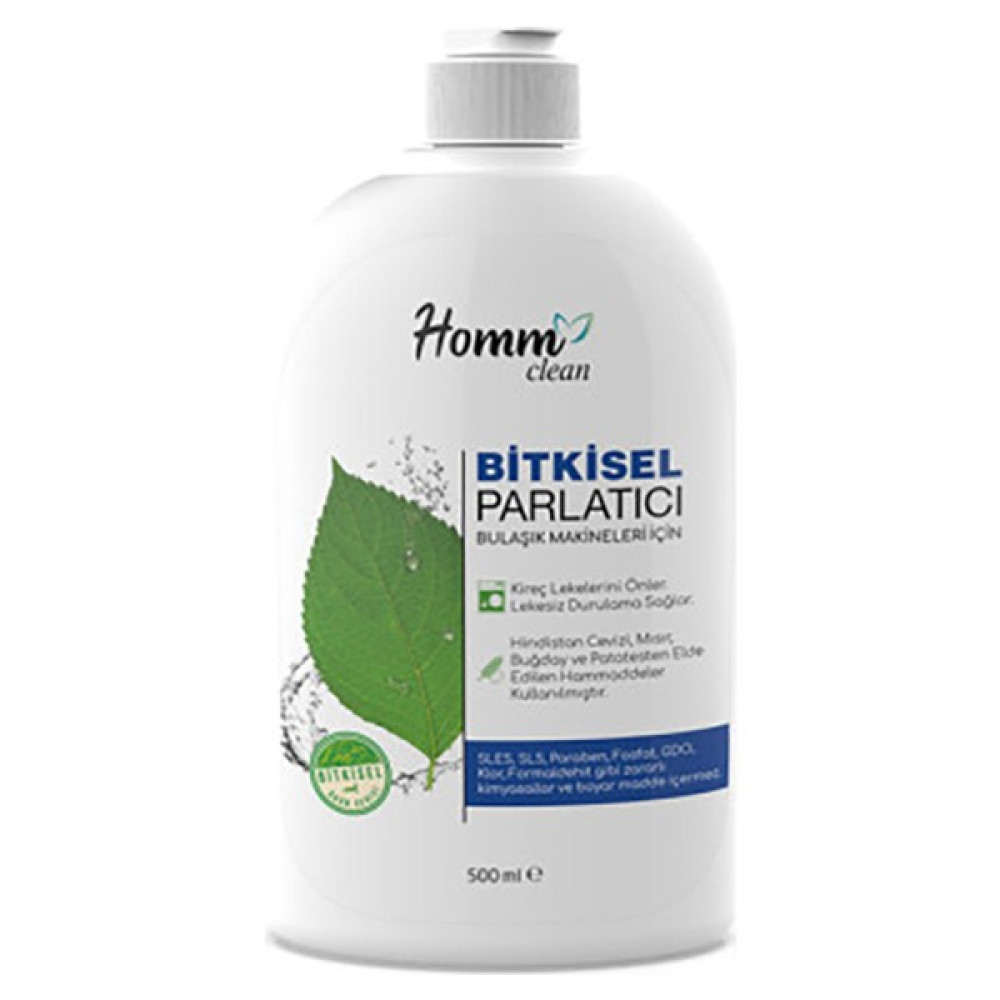 Homm Clean Bitkisel Bulaşık Makinesi Parlatıcısı 500 ml Bulaşık Yıkama Fiyatı