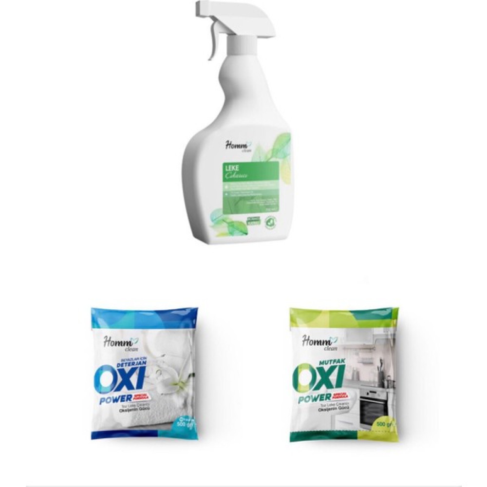 Homm Clean Homm Bitkisel Leke Çıkarıcı Set 3’lü ( Leke Çıkarıcı -Oxi Beyaz-Oxi Mutfak) - 1 kg Çamaşır Yıkama Fiyatı