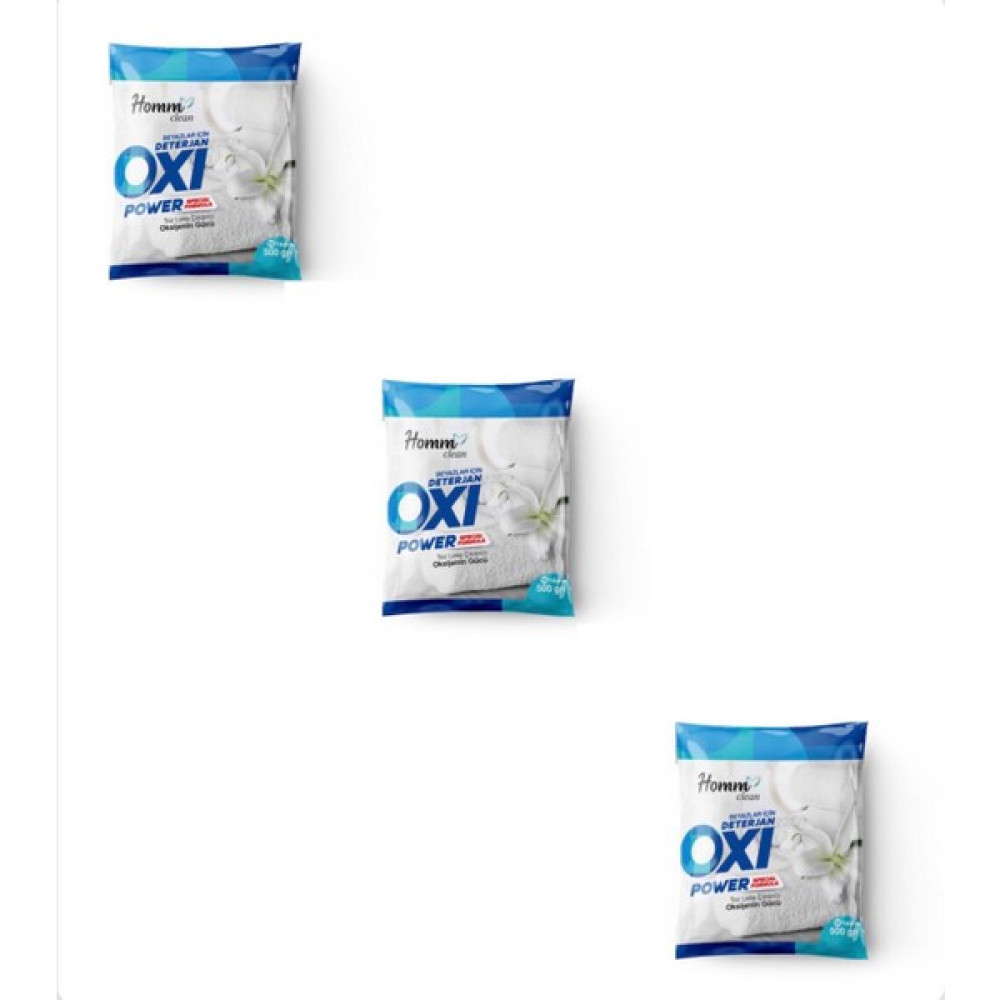 Homm Clean Oxi Power Beyazlar Için 500 ml 3’lü Paket - 500 gr Çamaşır Deterjanı Fiyatı