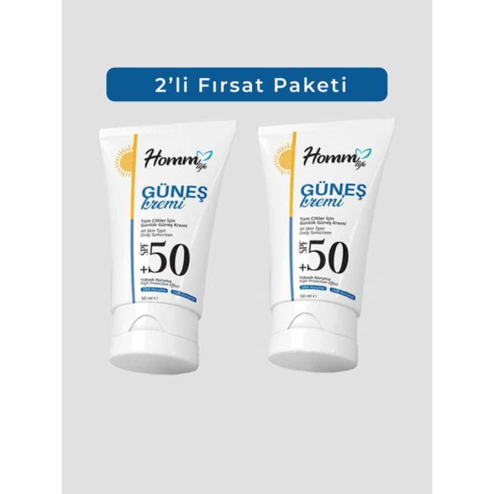 Homm Life Güneş Kremi 2li Set 50 Spf Güneş Kremleri ve Losyonları Fiyatı