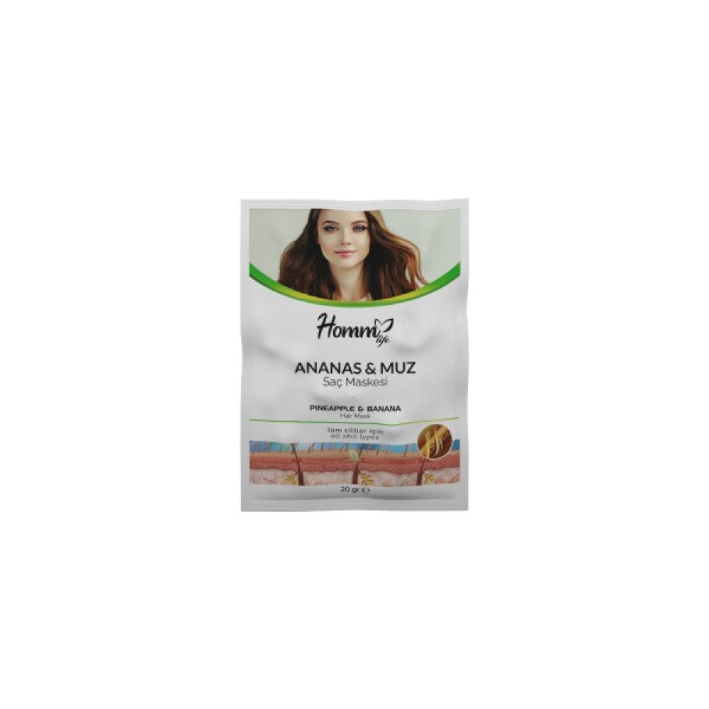 Hommlife Ananas Muz Saç Maskesi Saç Bakım Maskeleri & Serumlar & Spreyler Fiyatı