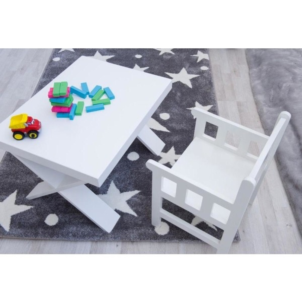 Hommy Rayn Lake Montessori Çocuk Masası - Y: 100 cm D: 100 cm G: 100 cm - Beyaz Çalışma Masası Fiyatı