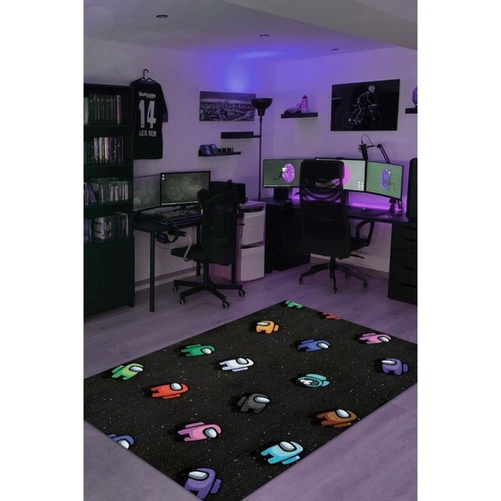 Homshtag Aramızda Dokuma Tabanlı Yıkanabilir Among Us Gamer Halısı - 80 x 120 cm - Renkli Salon Halısı Fiyatı