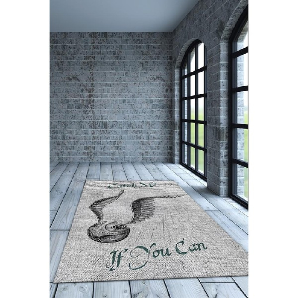 Homshtag Beni Yakala Dokuma Tabanlı Yıkanabilir Kaymaz Harry Potter Film Halısı - 100 x 150 cm - Gri Salon Halısı Fiyatı