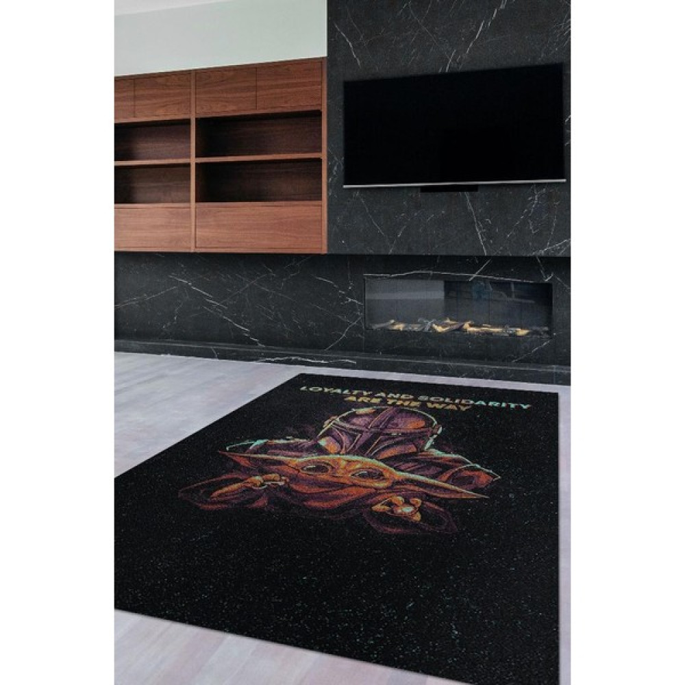 Homshtag Bizim Yolumuz Sadakat Dokuma Tabanlı Yıkanabilir Kaymaz Yüzüklerin Star Wars Halısı - 80 x 120 cm - Renkli Salon Halısı Fiyatı