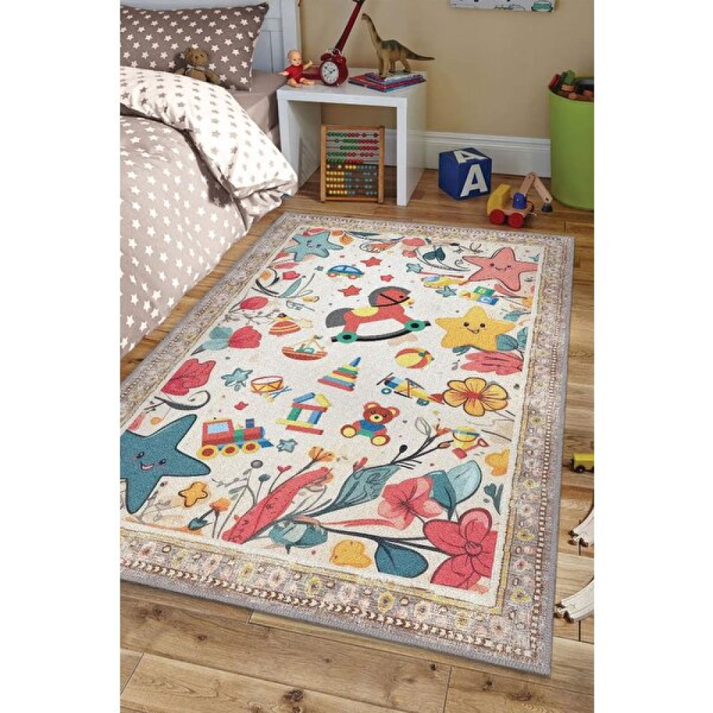 Homshtag Çok Renkli Halı Yumuşak Dokulu Çocuk Odası Halısı Rustik Çocuk Halısı Çocuk Temalı Halı - 80 x 120 cm Bebek Odası Halı Fiyatı