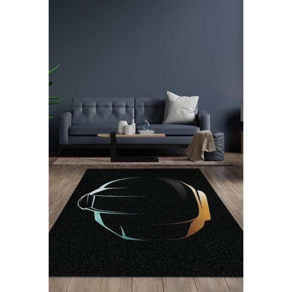 Homshtag Daft Punk Koyu Renkli Siyah Halı Müzik Sever Halısı Müzisyine Hediyelik Halı Art Müzik Halı - 120 x 180 cm Salon Halısı Fiyatı