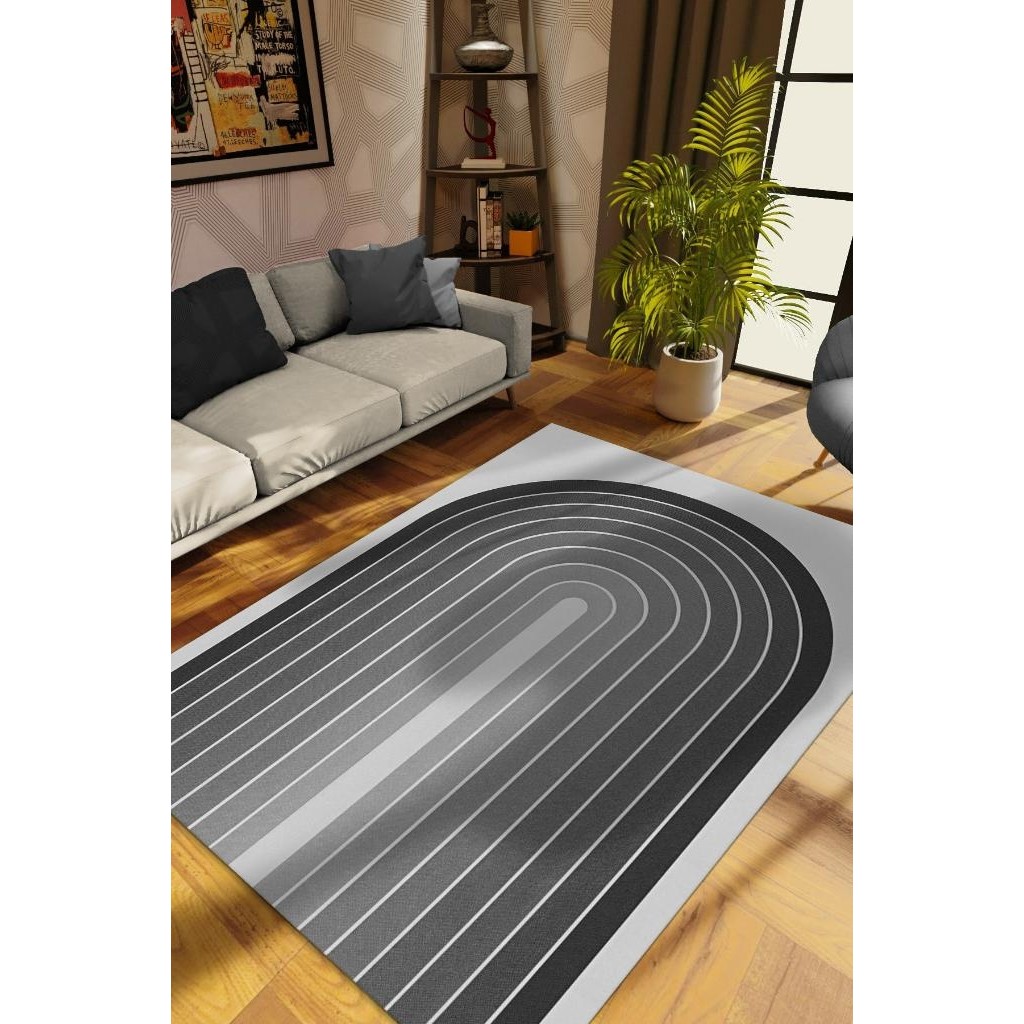 Homshtag Kapılar, Gri Oturma Odası Halısı Minimalist Mutfak Halısı Geometrik Salon Halısı - 120 x 180 cm - Renkli Salon Halısı Fiyatı