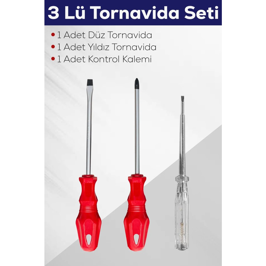 HON 3'lü Tornavida Seti (Düz Tornavida + Yıldız Tornavida + Kontrol Kalemi) Kalem & Yazı Gereçleri Fiyatı