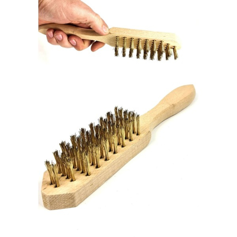 HON Mangal Temizleme Fırçası Ahşap Saplı Metal Tel Fırça 25CM Mangal & Barbekü Malzemeleri Fiyatı