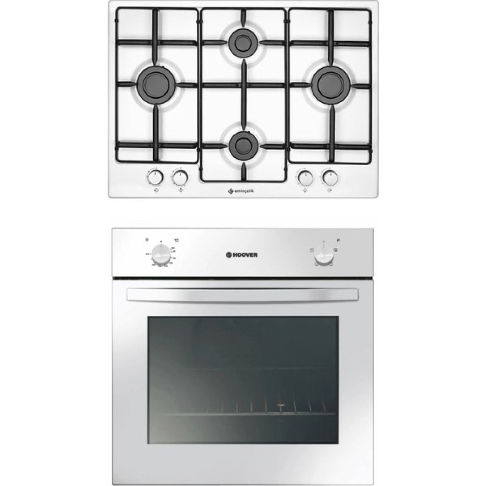 HON100W Beyaz Ankastre Fırın + Ec-Sü 7340 WE70 Ng Beyaz 70 cm Set Üstü Emaye Ocak Oto Boyaları Fiyatı