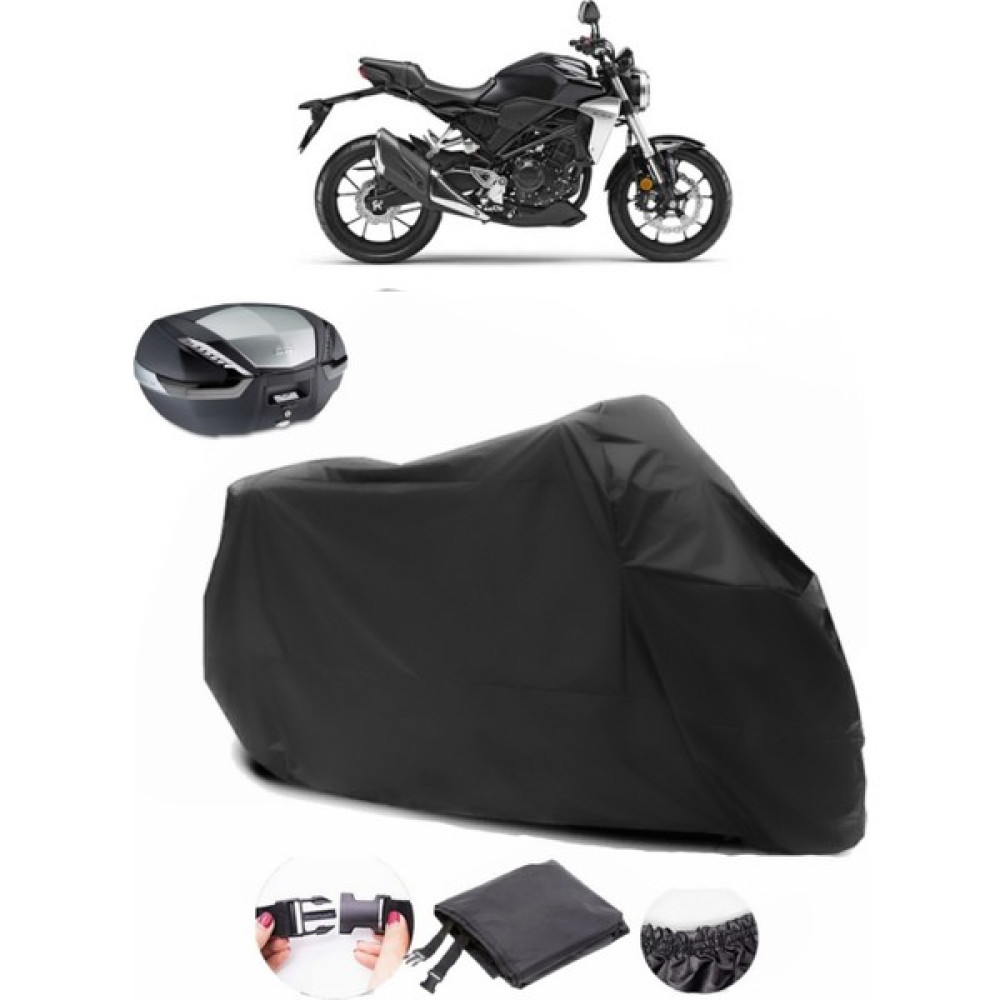 Honda Cb 250 R Siyah Arka Çanta Uyumlu Motosiklet Branda Lüx Premium Kalite Motorsiklet Brandaları Fiyatı