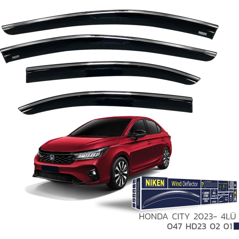 Honda City 2023 ve Sonrası Kromlu Cam Rüzgarlığı Oto Rüzgarlıkları Fiyatı