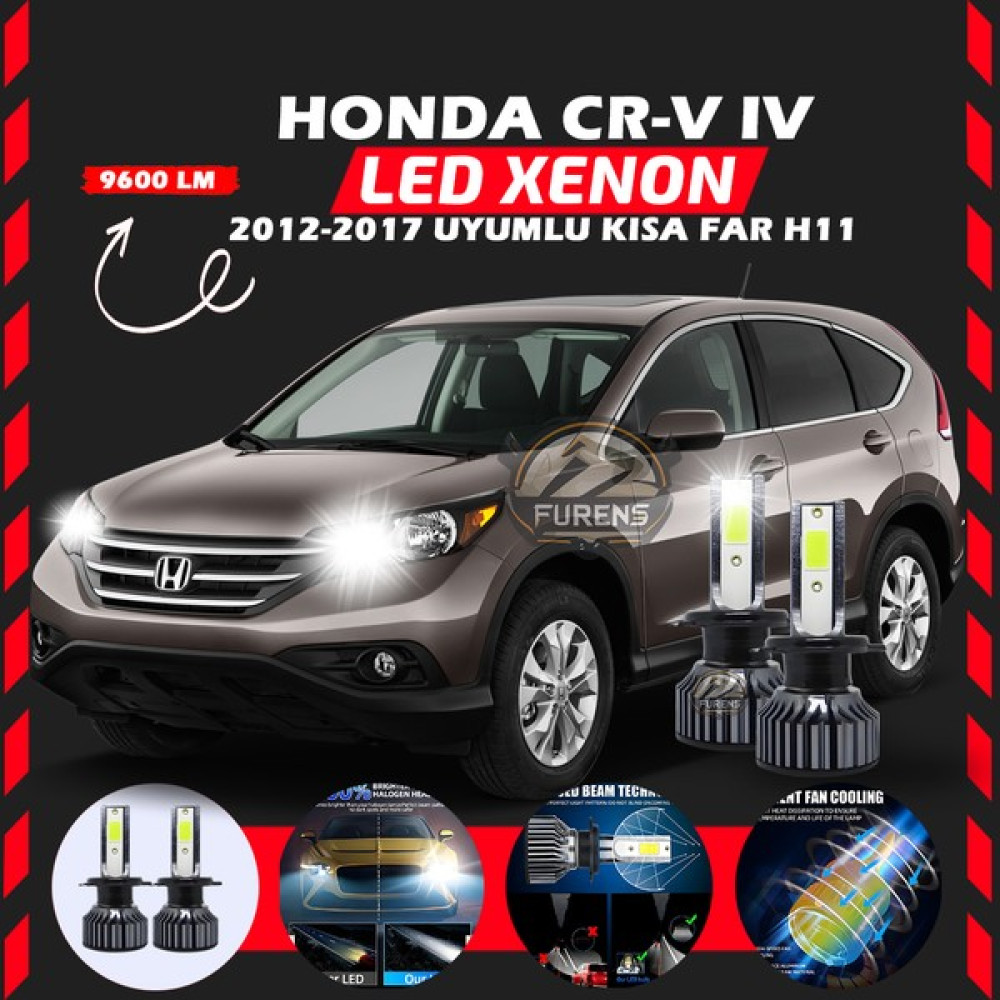 Honda Cr-V 2012-2017 Kısa Far Uyumlu Şimşek Etkili LED Xenon Pro Series H11 Oto Boyaları Fiyatı