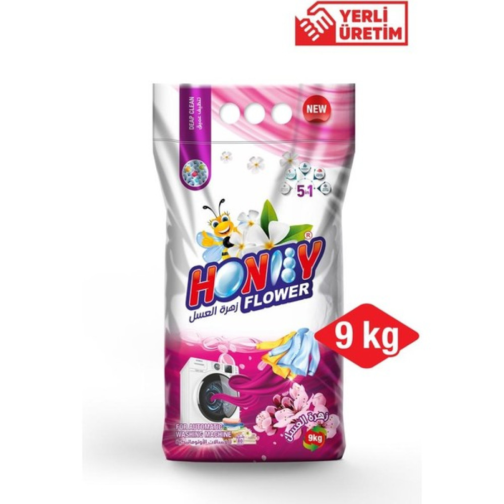 Honey Flower Toz Deterjan 9 kg Enzim Gücü Ferahlğı Beyazlar ve Renkliler Için Çamaşır Deterjanı Fiyatı