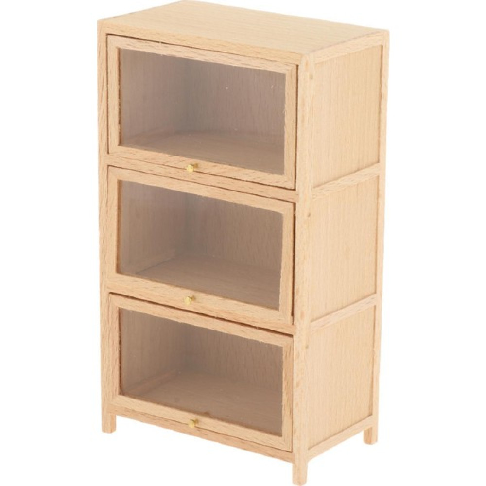 Honeyge 1/12 Dollhouse Ahşap Kitaplık 3-Tier Oyuncak Ahşap Raf Dolabı Dekor Için (Yurt Dışından) - Renkli Bebek Oyuncakları Fiyatı