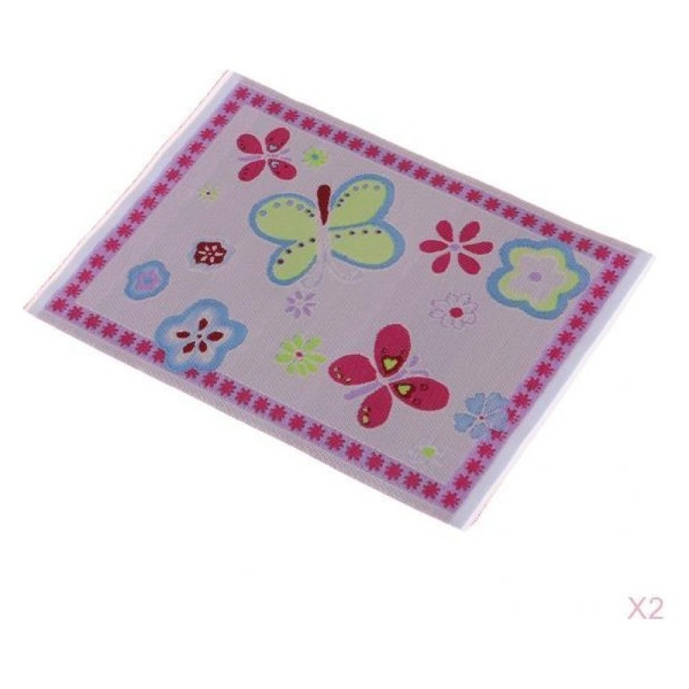 Honeyge 2 x 1/12 Bebek Ev Minyatür Halı Çiçek Halı Zemin Kaplama Alan Halı (Yurt Dışından) Bebek Oyuncakları Fiyatı