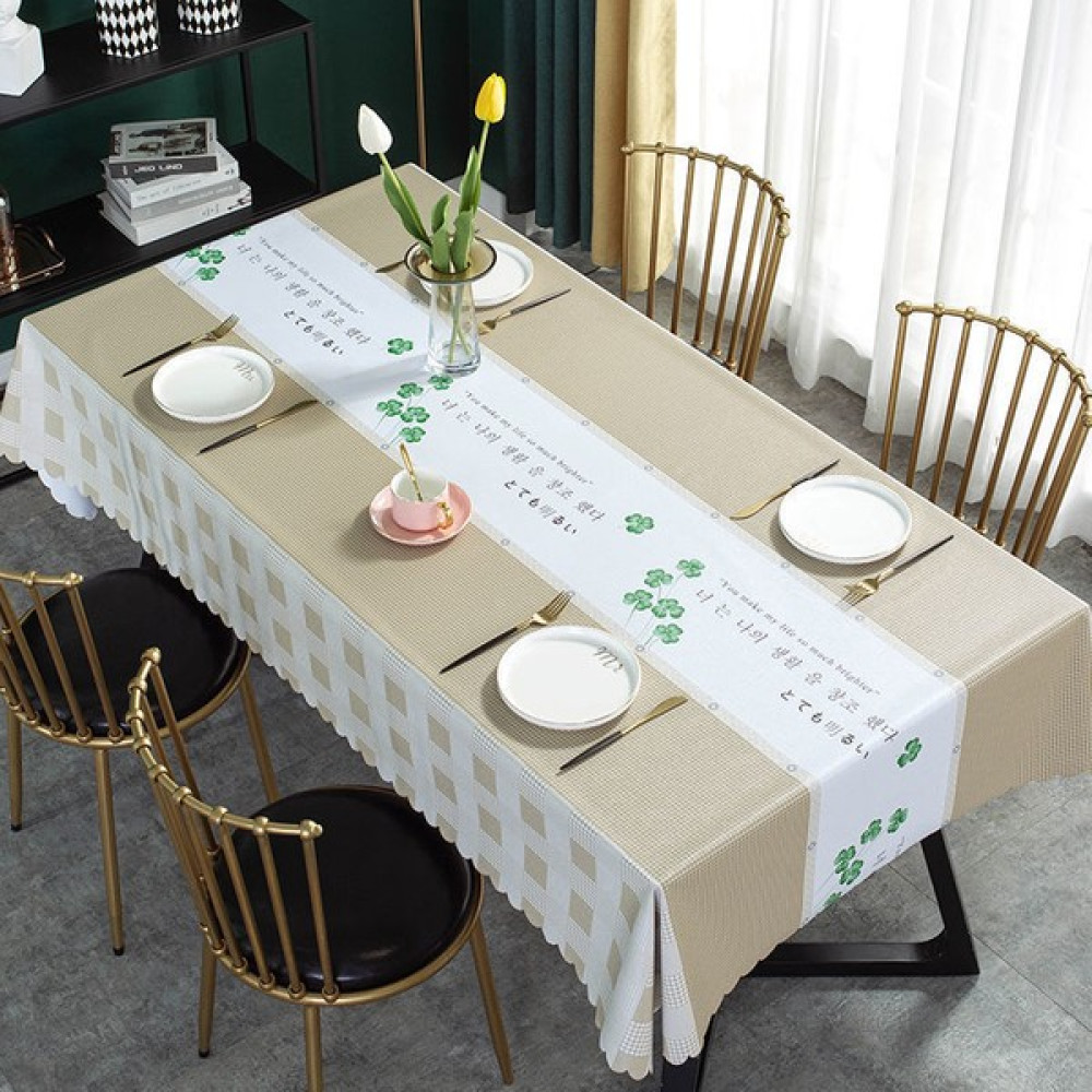 Hongjing Pvc Su Geçirmez Masa Örtüsü Otel Masa Örtüsü Masa Örtüsü Anti-Yağ Anti-Haşlanma Masa Örtüsü (Yurt Dışından) - 90 x 90 cm - Açık Gri Masa Örtüsü Fiyatı