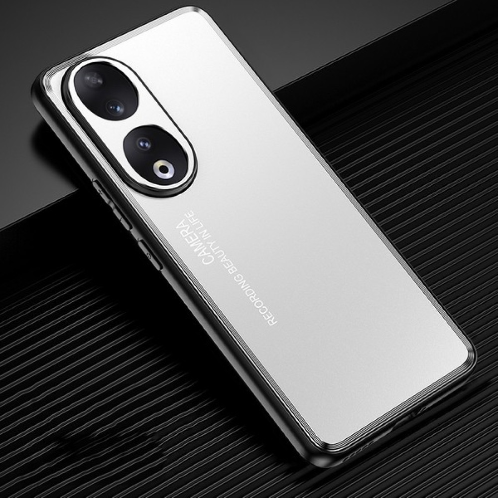 Hongshou Honor 90 Için Buzlu Metal Kılıf (Yurt Dışından) - Gümüş Cep Telefonu Kılıfı Fiyatı