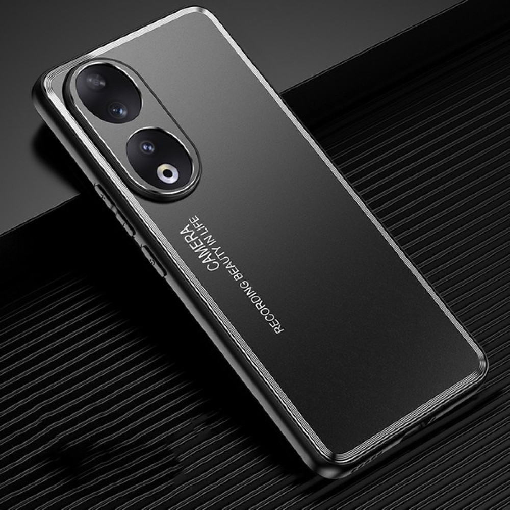 Hongshou Honor 90 Için Buzlu Metal Kılıf (Yurt Dışından) - Siyah Cep Telefonu Kılıfı Fiyatı