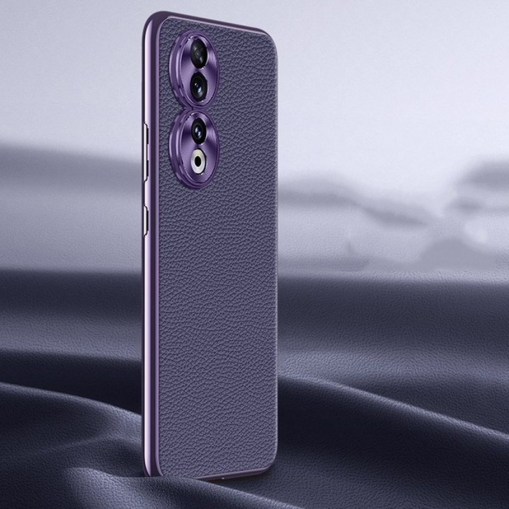 Hongshou Honor 90 Için Hakiki Deri Telefon Kılıfı (Yurt Dışından) - Mor Cep Telefonu Kılıfı Fiyatı