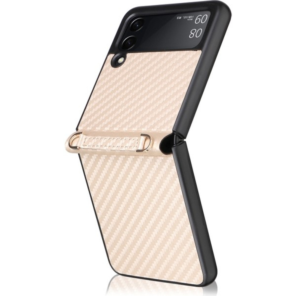 Hongshou Samsung Galaxy Z Flip3 5g Için Karbon Fiber Doku Telefon Kılıfı (Yurt Dışından) - Galaxy Z Flip 3 Cep Telefonu Kılıfı Fiyatı