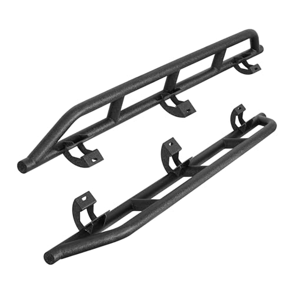 Hooke Road 4-Door JL Tube Rock Slider Rails Rocker Guard for 2018-2025 Jeep Wrangler JL Unlimited 4-Door, Tubular Door Armor Nerf Bar Running Boards
