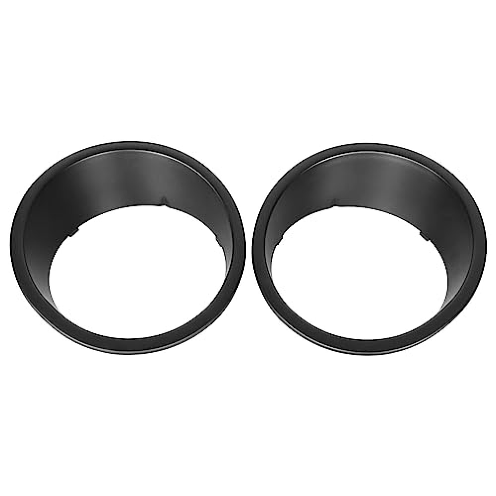 Hooke Road Matte Black Headlight Bezels Headlight Cover Trim for 2007-2015 Jeep Wrangler JK & Wrangler Unlimited