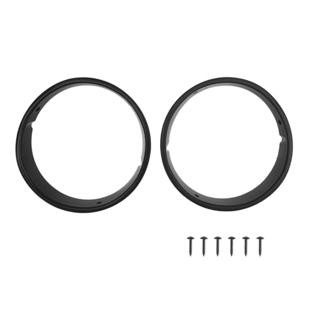 Hooke Road Wrangler TJ Matte Black Headlight Bezels Cover Trim for 1997-2006 Jeep Wrangler TJ (Pair)