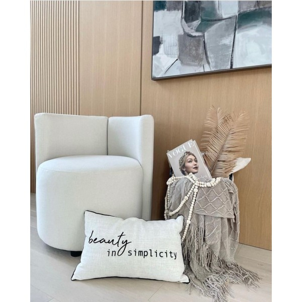 Hoom Concept Mega Kadife Relax Berjer - Beyaz Tekli Koltuk & Berjer Fiyatı