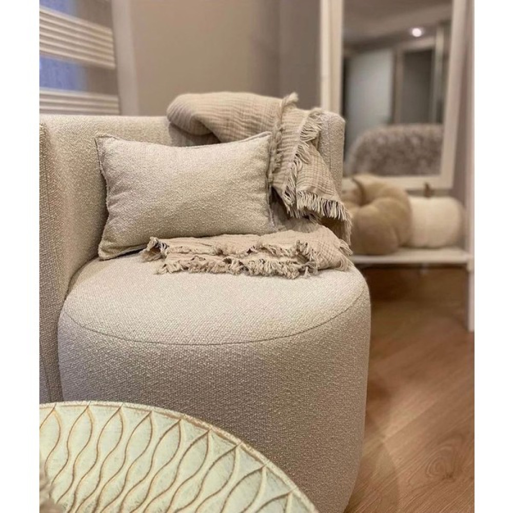 Hoom Concept Relax Teddy Berjer Beyaz Tekli Koltuk & Berjer Fiyatı