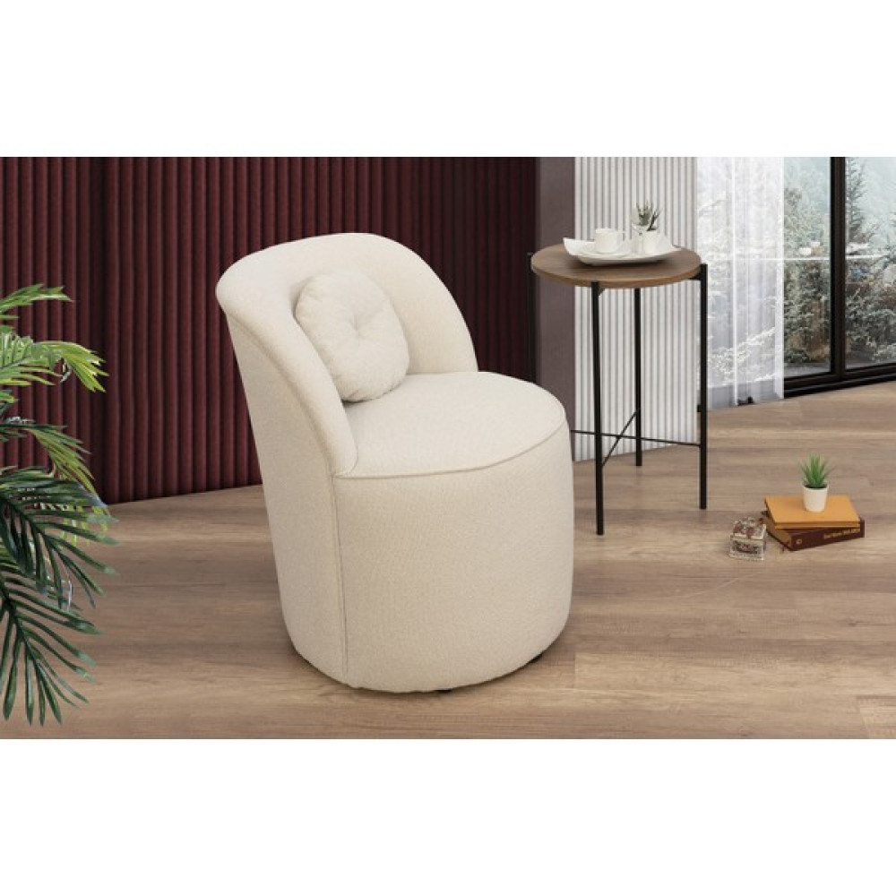 Hoom Concept Relax Teddy Berjer + Puf Seti - Kahverengi Tekli Koltuk & Berjer Fiyatı