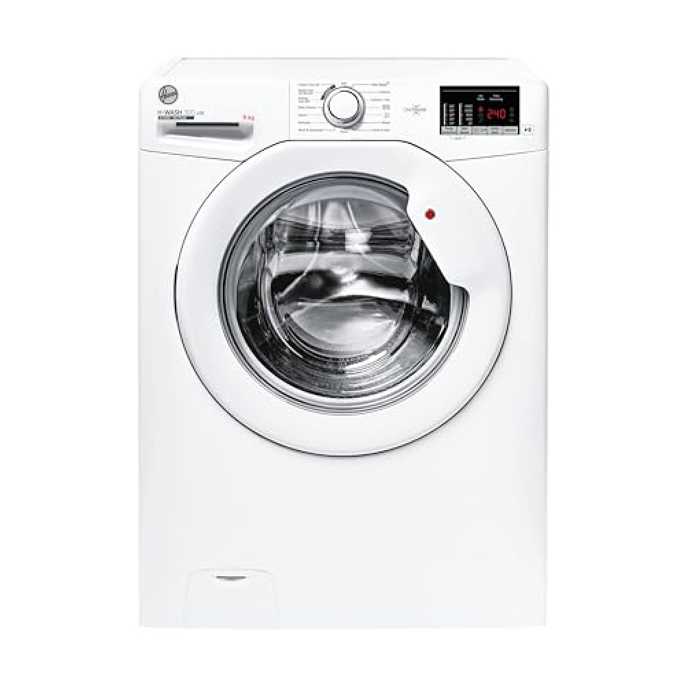 Hoover H-WASH 300 LITE 9kg Freestanding Washing Machine, 1400 RPM, B Rated, AC Motor, NFC & IoT App, 15+1 Programmes, Allergy Care Cycle, White, 60x53x85 cm - H3W 492DA4/1-80