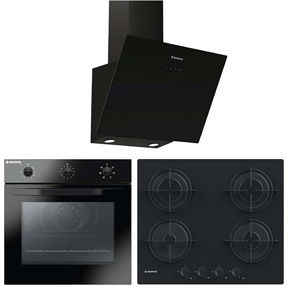 Hoover Siyah 3'lü Ankastre Set (HDG6C1GBTK-HON602B-HVW6MBB) Fırınlar Fiyatı