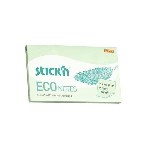 Hopax 100 YP 76x127 Eco Patel Yeşil Stıckn Yapışkanlı Not Kağıdı
