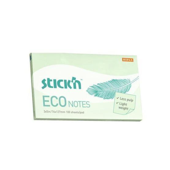 Hopax 100 YP 76x127 Eco Patel Yeşil Stıckn Yapışkanlı Not Kağıdı Not Defteri & Bloknot Fiyatı