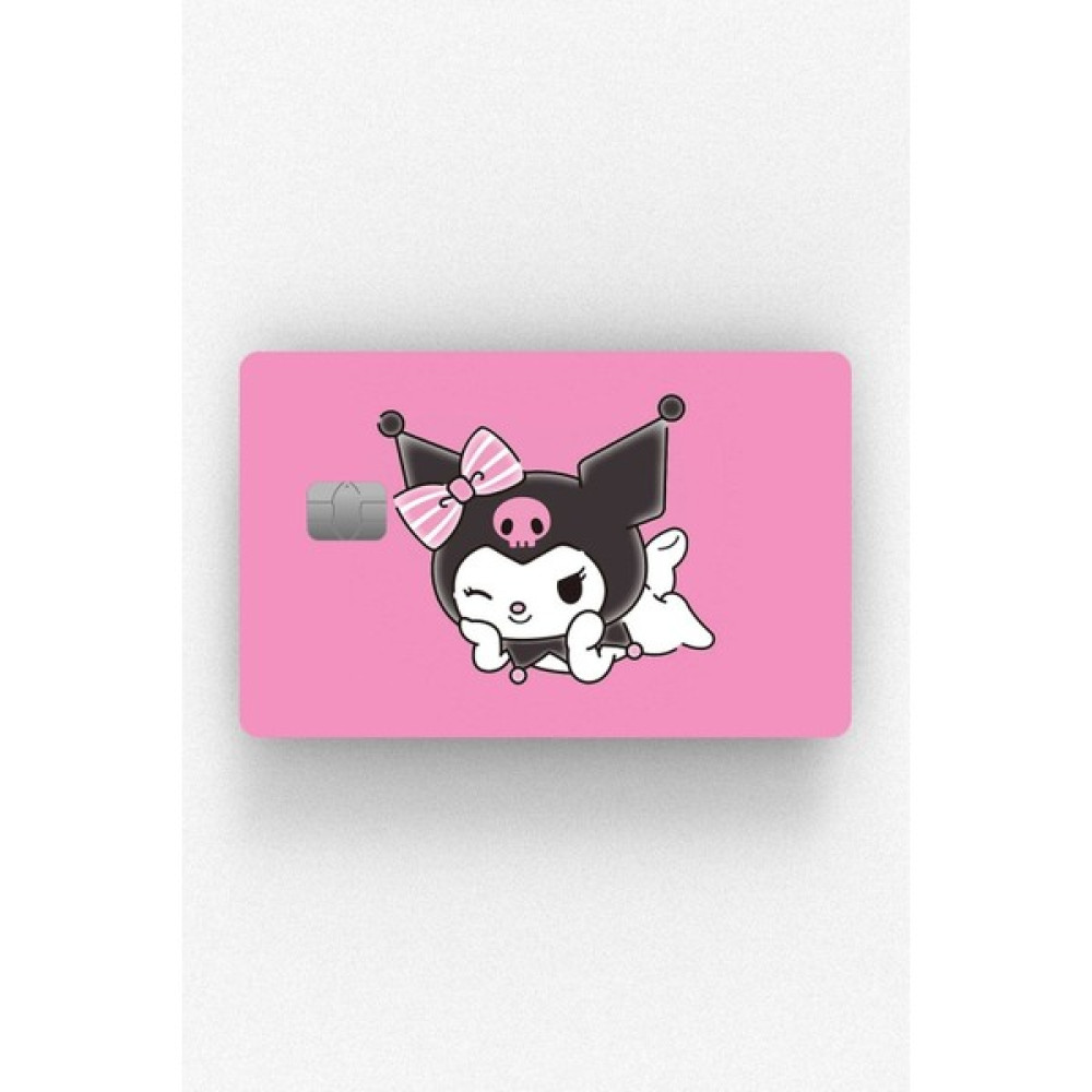 Hopena Pembe Kuromi - Kart Kaplama Stickerı Sticker Fiyatı