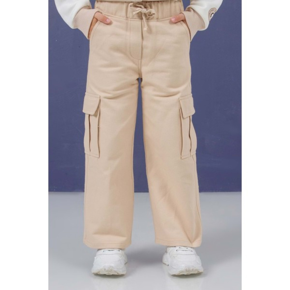 Hopi Kids Kız Çocuk Kargo Cepli Bol Paça Pantolon - Bej - 8-9 Yaş Kız Çocuk Pantolon Fiyatı