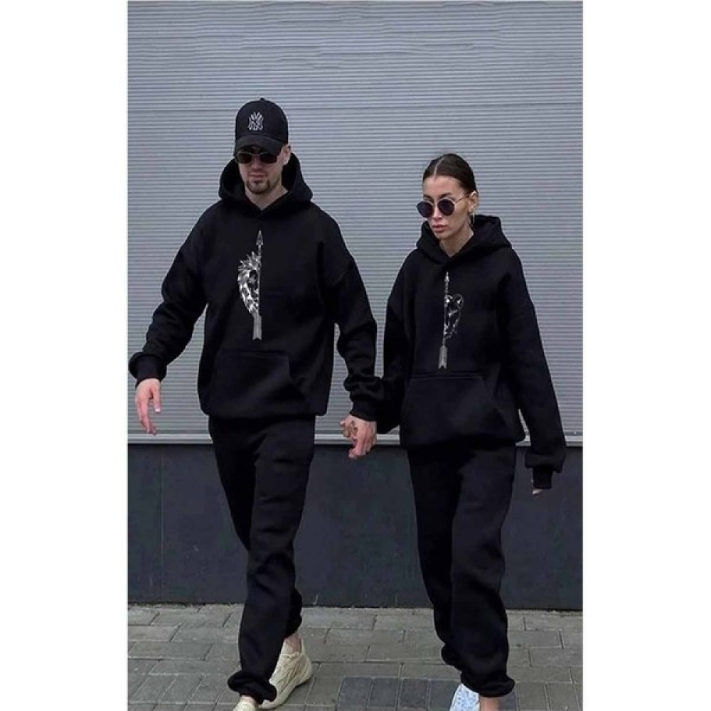 hoppala butik Aslan Baskılı Çift Kombin Sweatshirt Erkek Sweatshirt Fiyatı