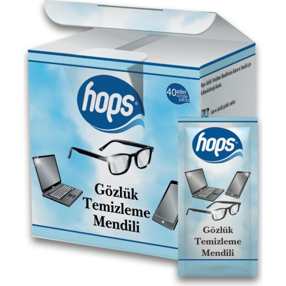 Hops Gözlük Temizleme Mendil 40'lı, 8 Kutu , (40 X 8 ADET) - 320 Yaprak Kağıt Mendil Fiyatı