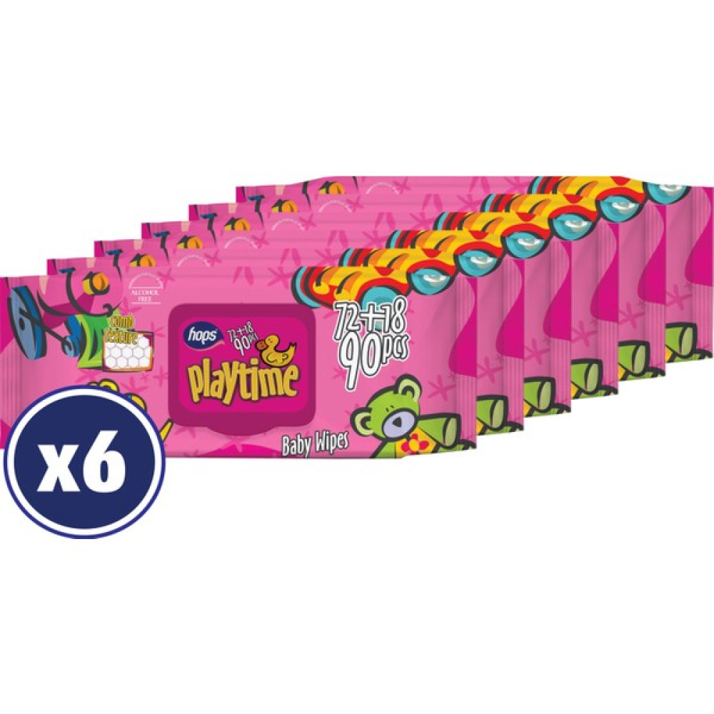 Hops Play Time Islak Bebek Havlu 90'lı, Standart Boy, (90 x 6 Adet) - 540 Yaprak Oto Boyaları Fiyatı