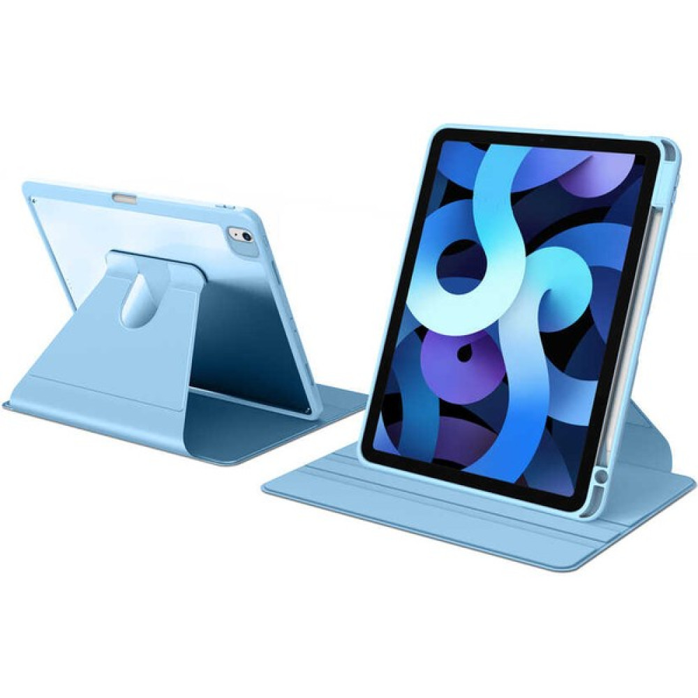 Hopy Kent Apple iPad Air 5.nesil 10.9" 2022 Kılıf Standlı Kalemlikli Çok Fonksiyonlu Kılıf - Mavi Kalemlik (Kalem Kutusu) Fiyatı