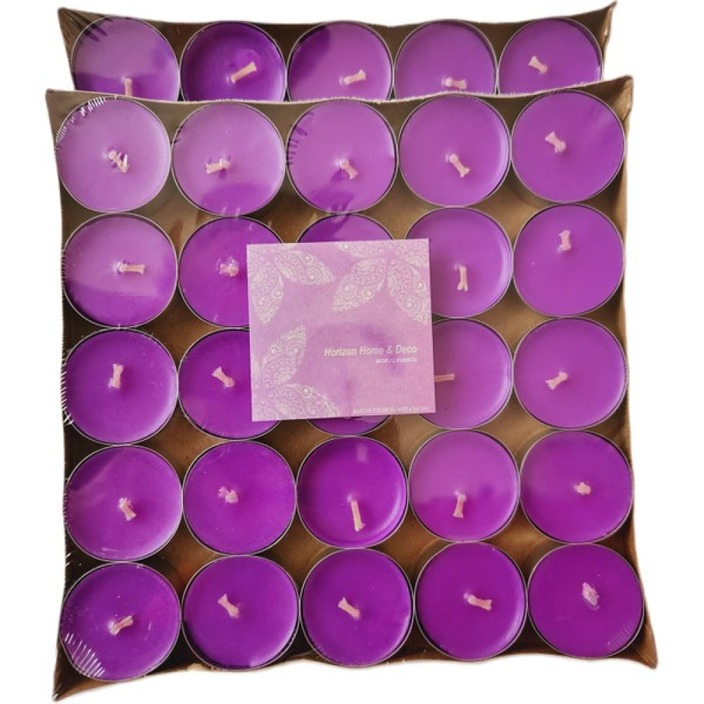 Horizon 50 Li Tealight Lavantakokulu Mum Buhurdanlık - Mor Dekoratif Mum Fiyatı