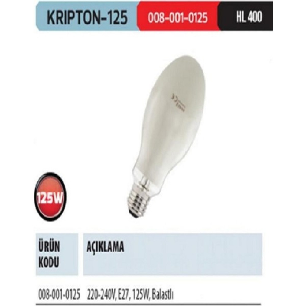 Horoz Elektrik 125W Civa Buharlı Balast ile Çalışan Ampul Sokak Lambası Ampulu 125 Watt Elektrik ve Aydınlatma Fiyatı
